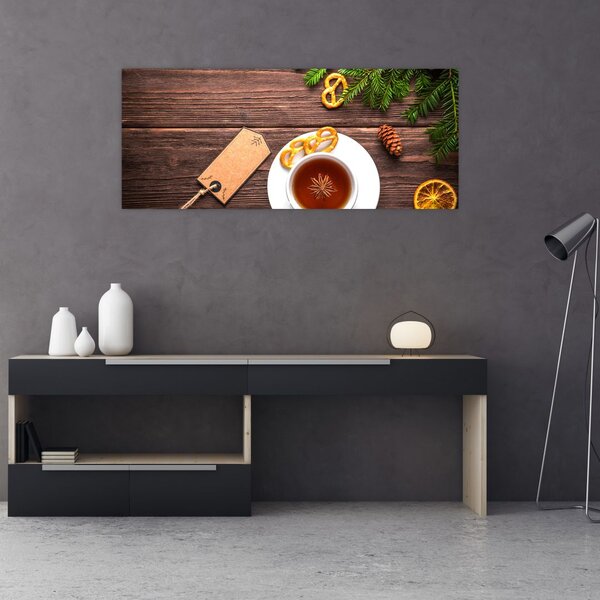 Slika - šalica s ukrasima (120x50 cm)