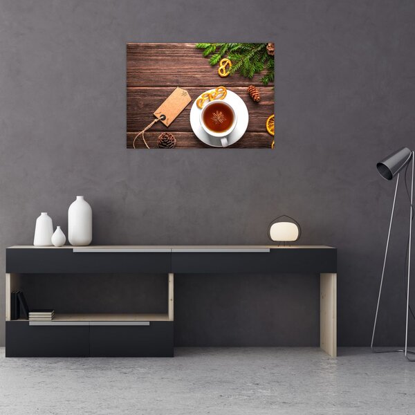 Slika - šalica s ukrasima (70x50 cm)