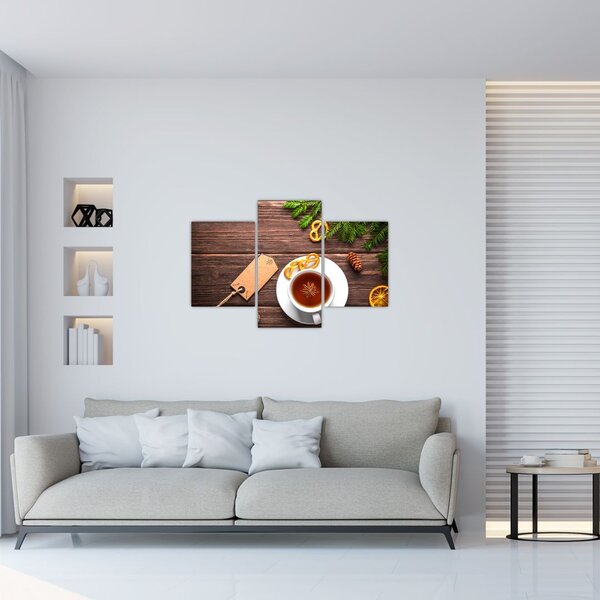 Slika - šalica s ukrasima (90x60 cm)