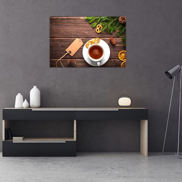 Slika - šalica s ukrasima (90x60 cm)