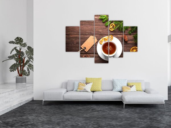 Slika - šalica s ukrasima (150x105 cm)