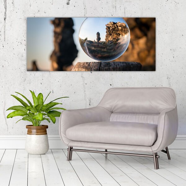 Slika povećala i krajolika (120x50 cm)