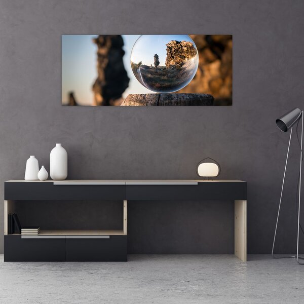 Slika povećala i krajolika (120x50 cm)
