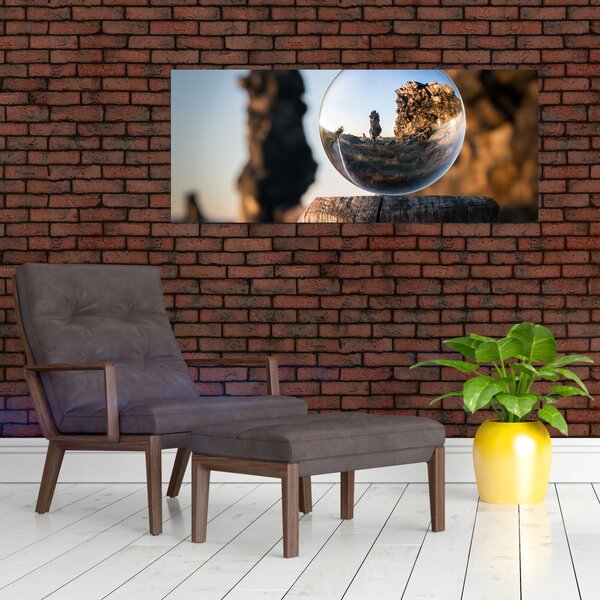 Slika povećala i krajolika (120x50 cm)