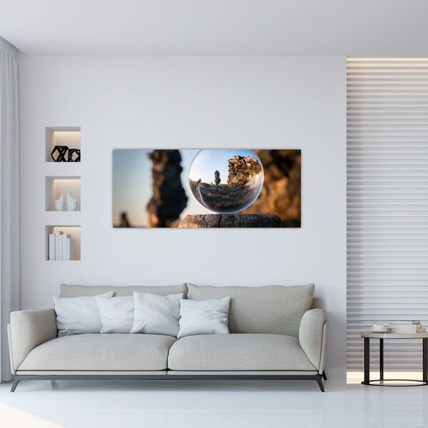 Slika povećala i krajolika (120x50 cm)