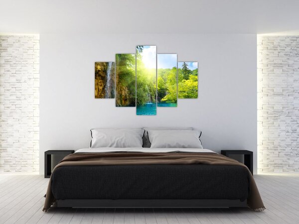 Slika - slapovi u prašumi (150x105 cm)