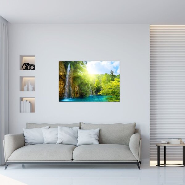 Slika - slapovi u prašumi (90x60 cm)
