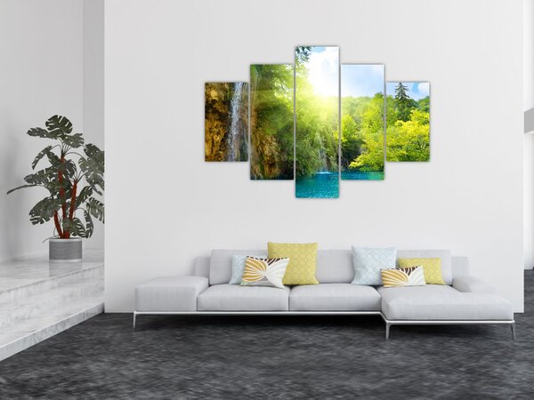 Slika - slapovi u prašumi (150x105 cm)