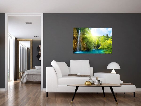 Slika - slapovi u prašumi (90x60 cm)