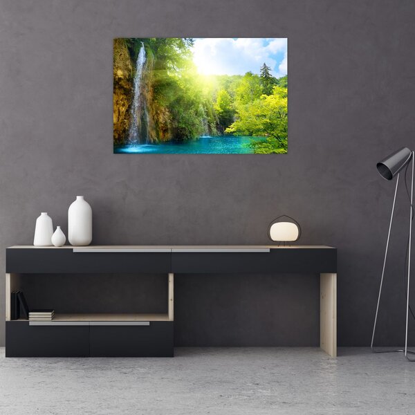 Slika - slapovi u prašumi (90x60 cm)