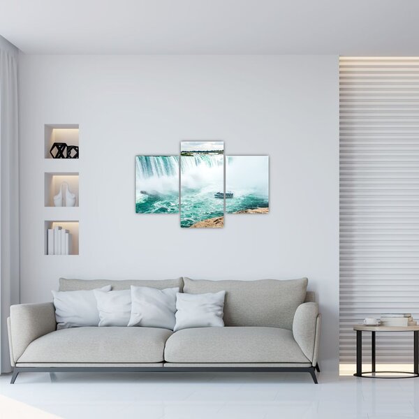 Slika slapova s ​​brodom (90x60 cm)