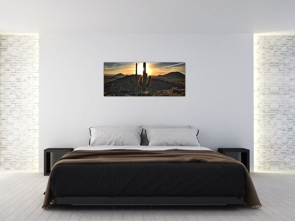 Slika - kaktusi na suncu (120x50 cm)