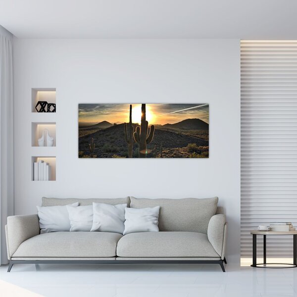 Slika - kaktusi na suncu (120x50 cm)