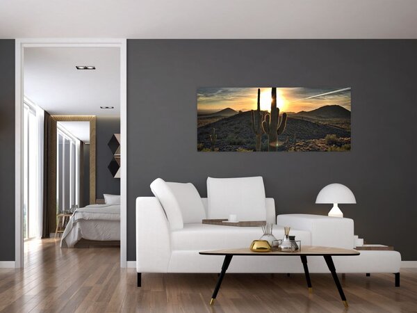 Slika - kaktusi na suncu (120x50 cm)