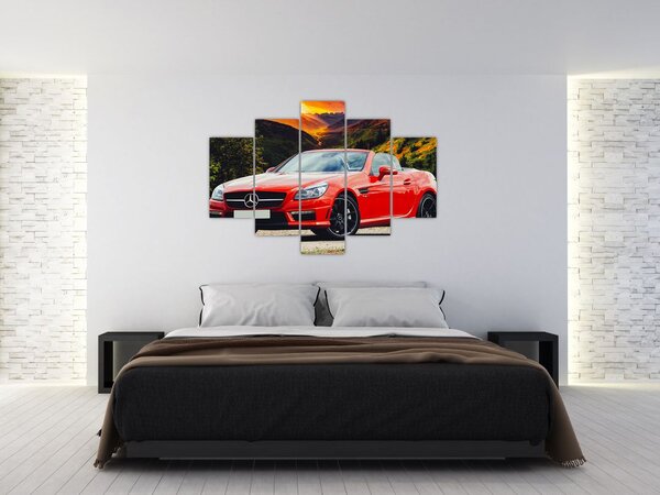 Slika - crveni Mercedes (150x105 cm)