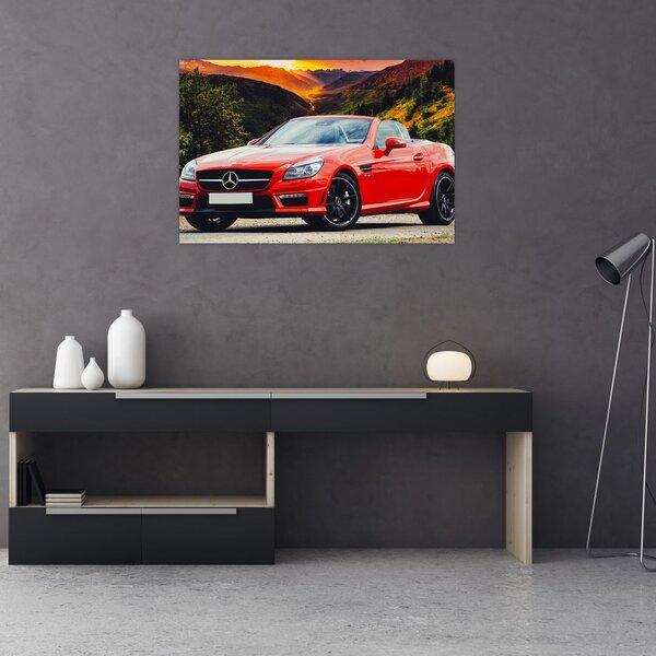 Slika - crveni Mercedes (90x60 cm)