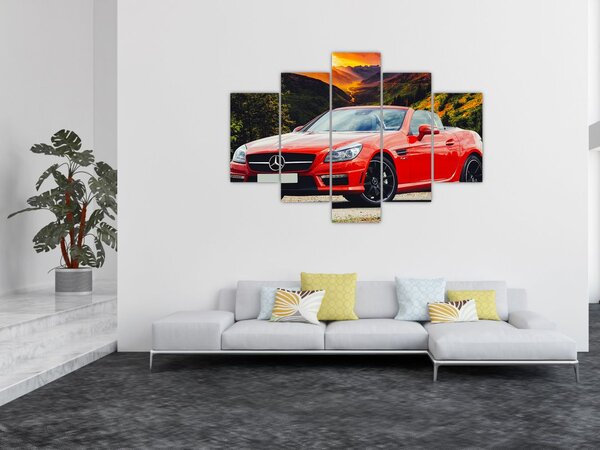 Slika - crveni Mercedes (150x105 cm)
