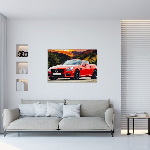 Slika - crveni Mercedes (90x60 cm)