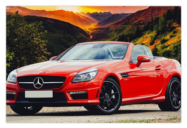 Slika - crveni Mercedes (90x60 cm)