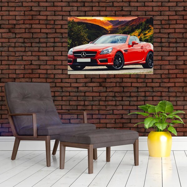 Slika - crveni Mercedes (90x60 cm)