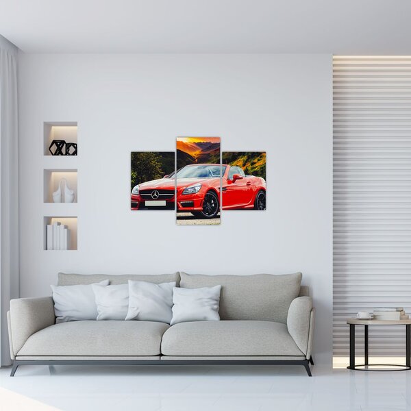 Slika - crveni Mercedes (90x60 cm)