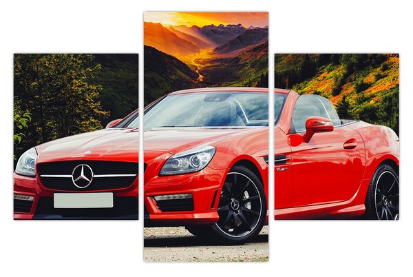 Slika - crveni Mercedes (90x60 cm)