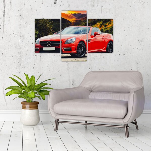 Slika - crveni Mercedes (90x60 cm)
