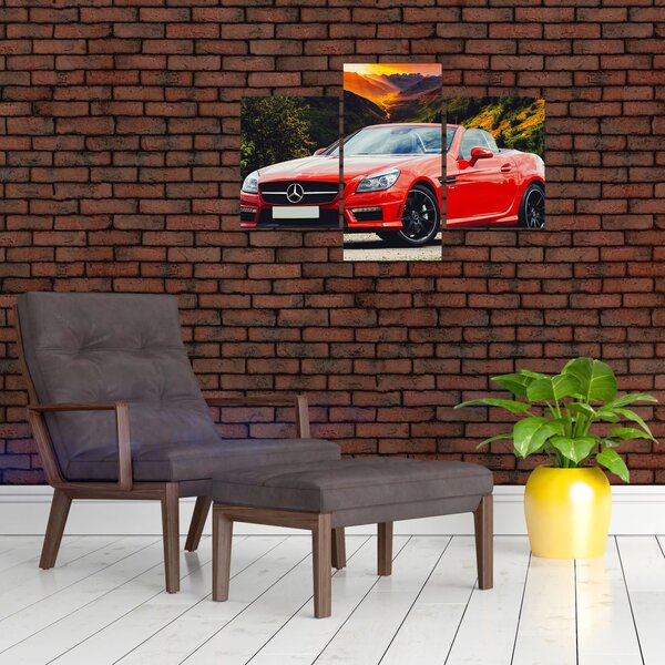 Slika - crveni Mercedes (90x60 cm)