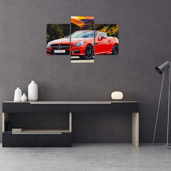 Slika - crveni Mercedes (90x60 cm)