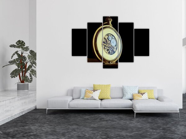 Slika zlatnog džepnog sata (150x105 cm)