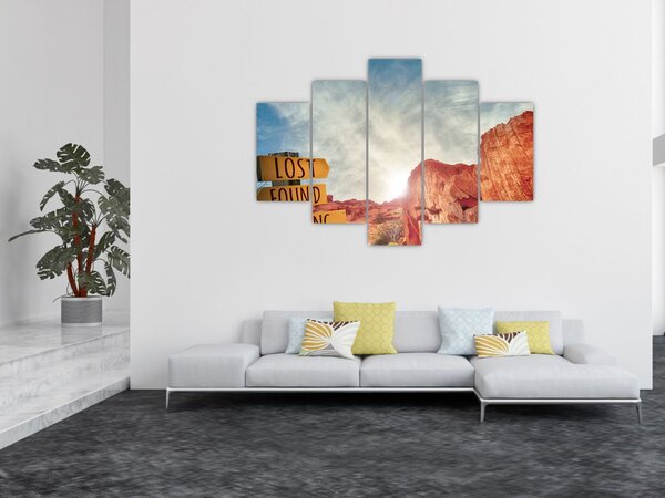 Slika putokaza s natpisom (150x105 cm)