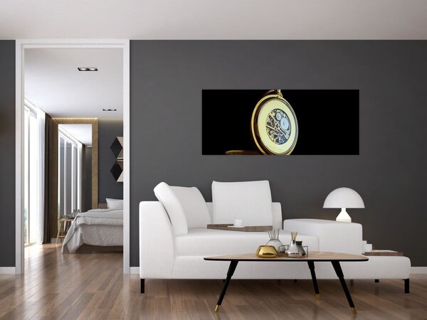 Slika zlatnog džepnog sata (120x50 cm)
