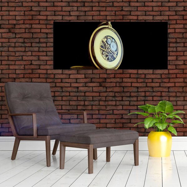 Slika zlatnog džepnog sata (120x50 cm)