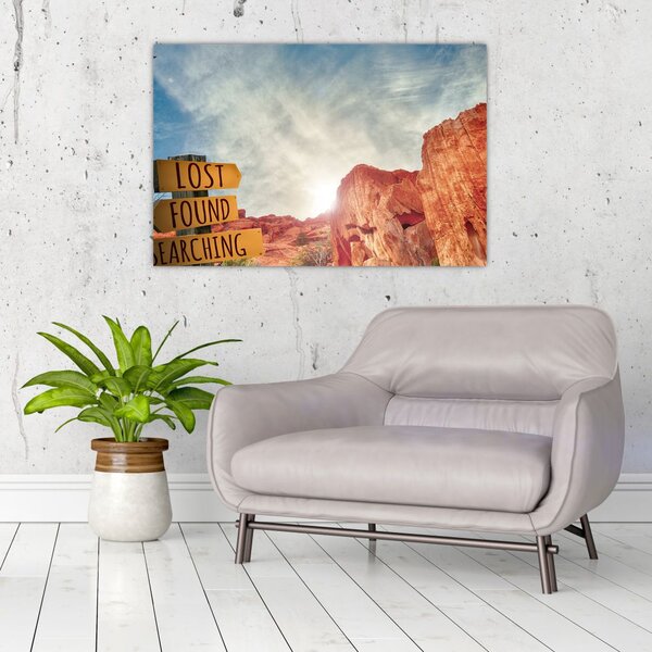 Slika putokaza s natpisom (90x60 cm)