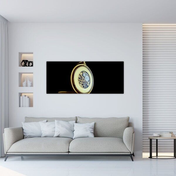 Slika zlatnog džepnog sata (120x50 cm)