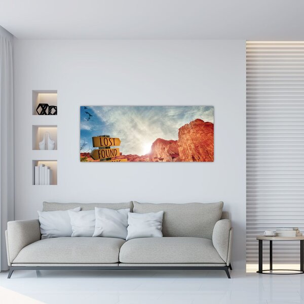 Slika putokaza s natpisom (120x50 cm)