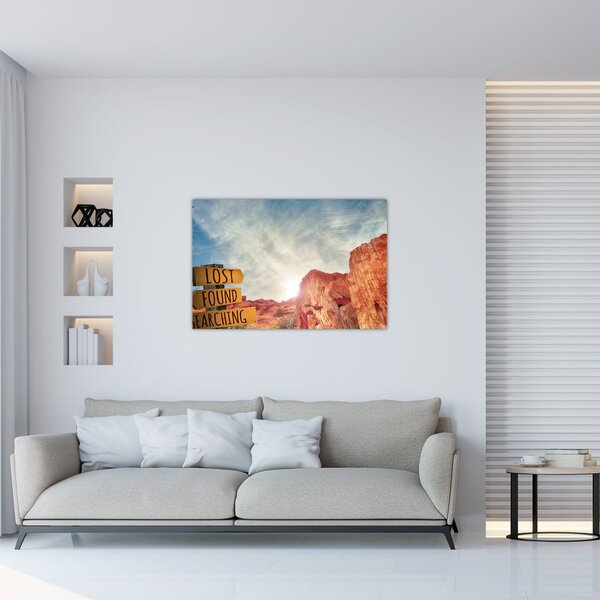 Slika putokaza s natpisom (90x60 cm)