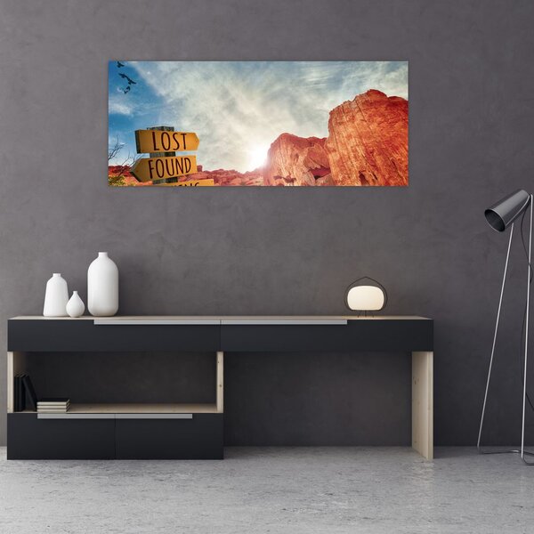 Slika putokaza s natpisom (120x50 cm)