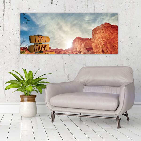 Slika putokaza s natpisom (120x50 cm)