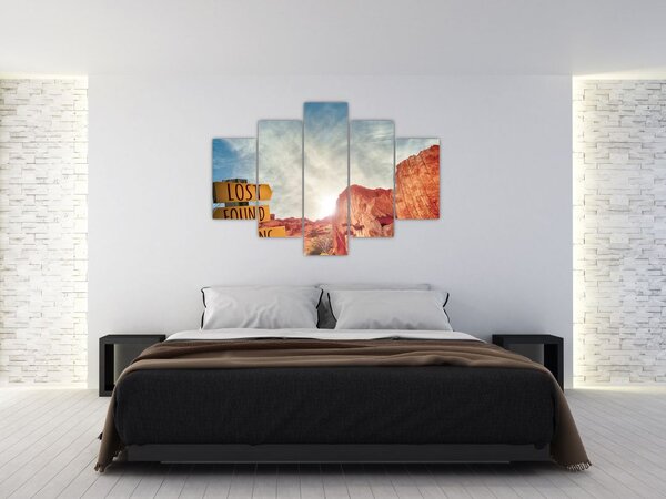 Slika putokaza s natpisom (150x105 cm)