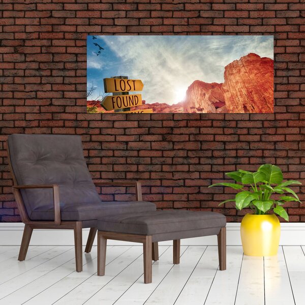 Slika putokaza s natpisom (120x50 cm)