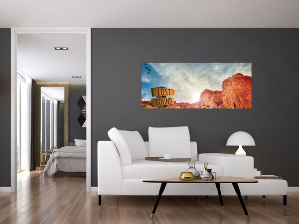 Slika putokaza s natpisom (120x50 cm)