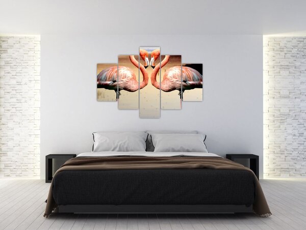 Slika - dva flaminga (150x105 cm)