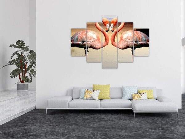 Slika - dva flaminga (150x105 cm)