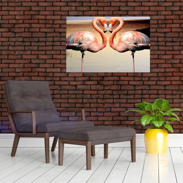 Slika - dva flaminga (90x60 cm)