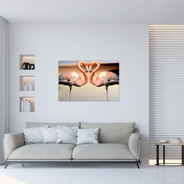 Slika - dva flaminga (90x60 cm)