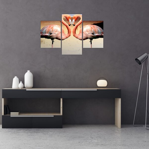 Slika - dva flaminga (90x60 cm)