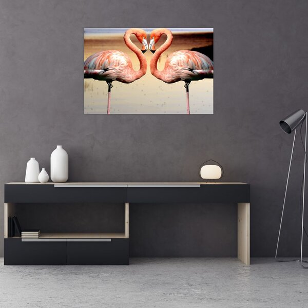 Slika - dva flaminga (90x60 cm)