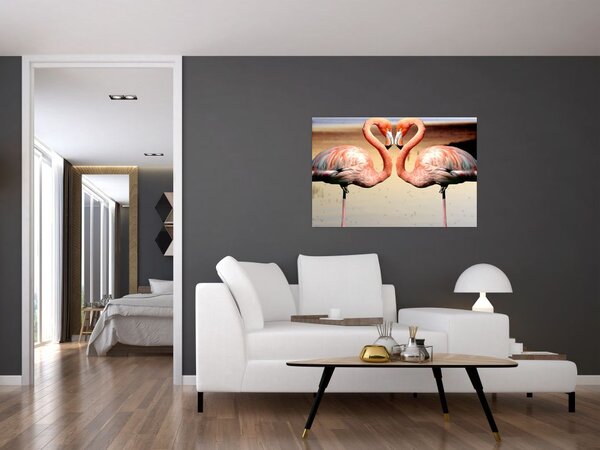 Slika - dva flaminga (90x60 cm)