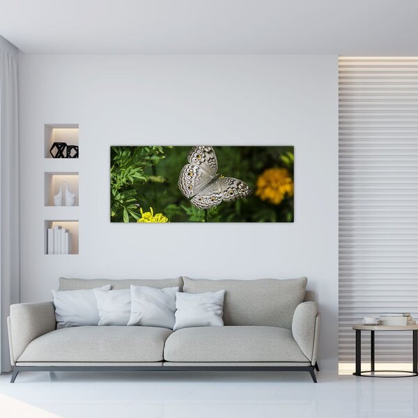 Slika - bijeli leptir (120x50 cm)